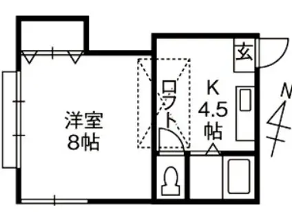 あぱーとあすか(1K/2階)の間取り写真