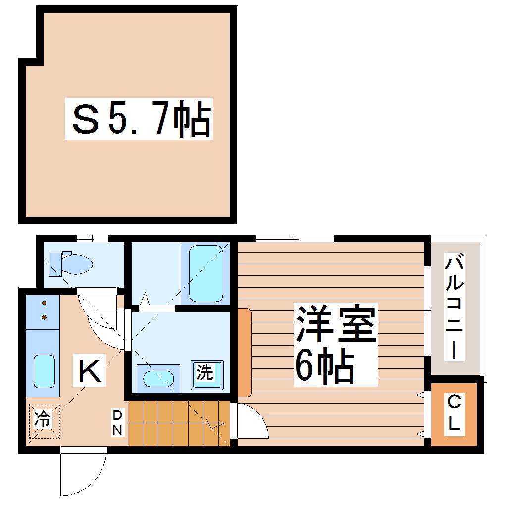 QUONS RECESS(1K/1階)の間取り写真