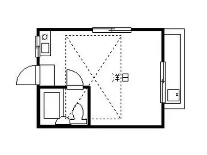 ノムラスカイハイム(ワンルーム/2階)の間取り写真