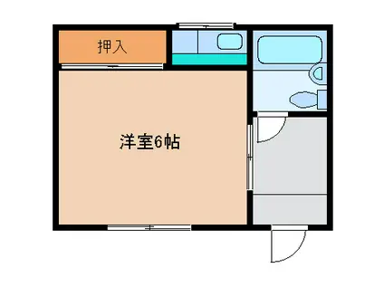 プチビル(1K/3階)の間取り写真