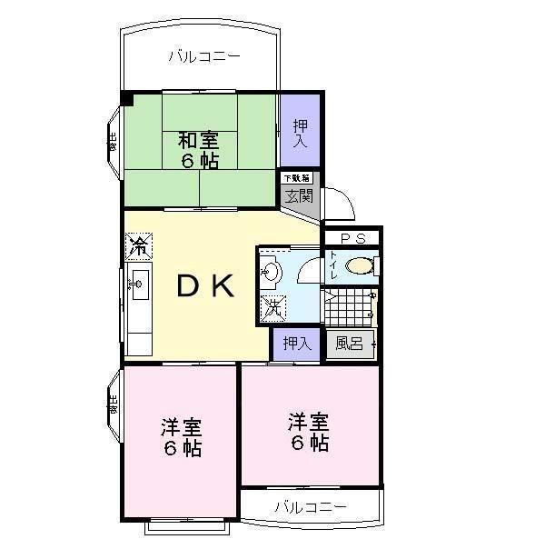 メゾン千束(3DK/3階)の間取り写真