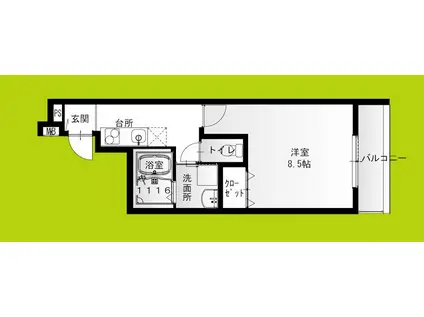 フジパレス弥刀駅北I番館(1K/1階)の間取り写真