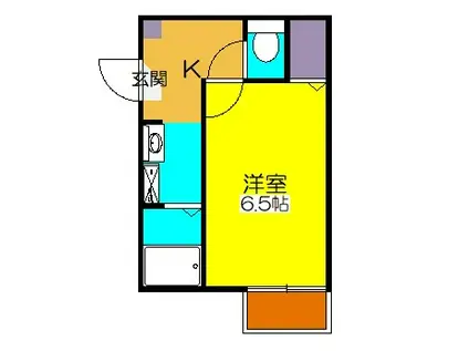 L´ARIA OMIYA(1K/1階)の間取り写真