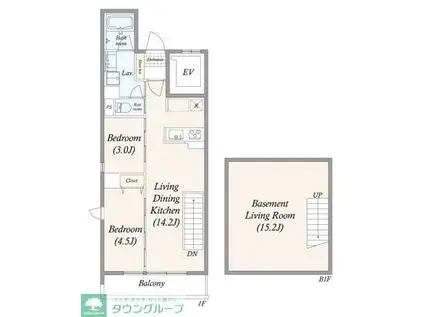 GRAN PASEO三宿(3LDK/B1階)の間取り写真