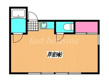 セイワハイツ・7(ワンルーム/2階)の間取り写真