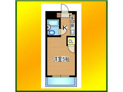 ゴールドパレス(1K/4階)の間取り写真