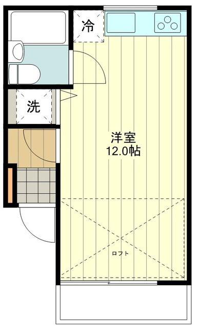 カーサマグノリアII(ワンルーム/1階)の間取り写真