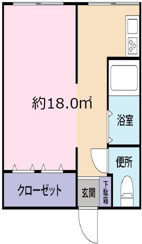 東方ビルIII(1K/2階)の間取り写真