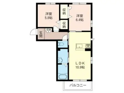 テラ・ナターレ II(2LDK/3階)の間取り写真