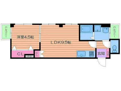 ハイツプルニエ(1LDK/3階)の間取り写真
