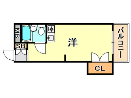 オーキッドコート垂水(ワンルーム/2階)の間取り写真