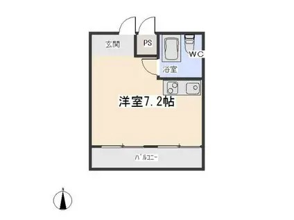 増井ビル(ワンルーム/3階)の間取り写真