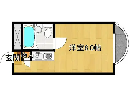 ラ・フェスタ牧野(ワンルーム/1階)の間取り写真