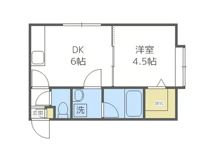 SYLPH月寒(1DK/3階)の間取り写真