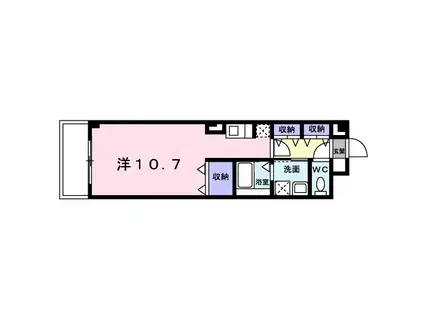 カーサ・ブローテ(1K/2階)の間取り写真