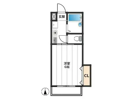 ハイツグロリア(1K/3階)の間取り写真