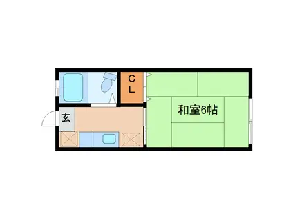 コーポ吉田(1K/1階)の間取り写真