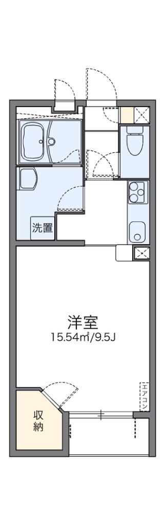 レオネクストAQUATIMES(1K/2階)の間取り写真
