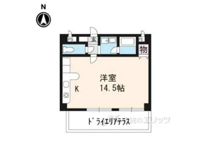 アビタシオン鴨川(ワンルーム/B1階)の間取り写真