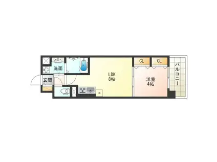 シャイニング福島離宮(1LDK/7階)の間取り写真