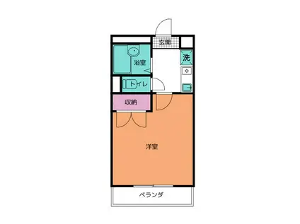 JR東海道本線 片浜駅 徒歩10分 2階建 築29年(1K/2階)の間取り写真