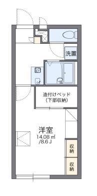 レオパレスサンハイム東難波(1K/2階)の間取り写真