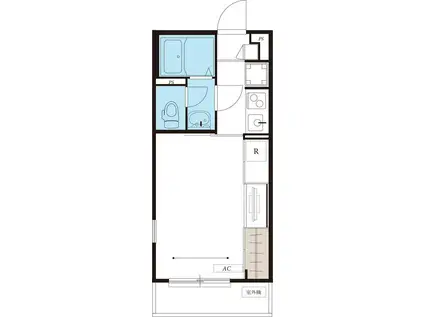 リブリ・ジュネス聖(1K/1階)の間取り写真