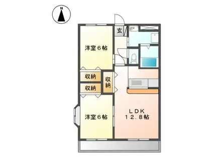 エレガンティ・M(2LDK/2階)の間取り写真