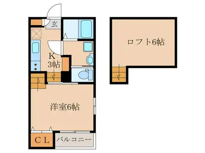 YURI-NA鹿屋(1K/1階)の間取り写真