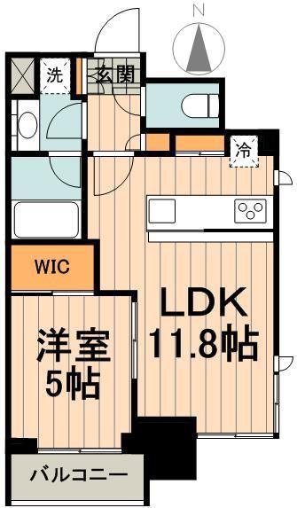 パークハビオ飯田橋(1LDK/2階)の間取り写真