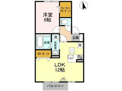 エトワール(1LDK/1階)の間取り写真