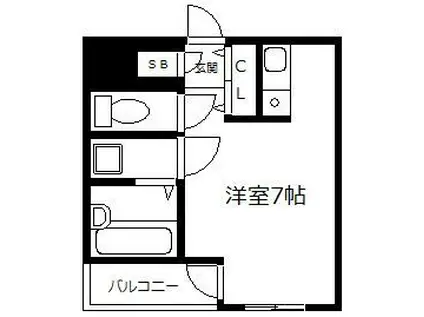 エリーゼ博多(ワンルーム/4階)の間取り写真