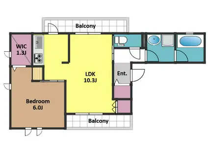 多摩川2丁目メゾン(1LDK/3階)の間取り写真