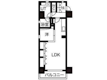 C.P.PURE1608(1LDK/10階)の間取り写真