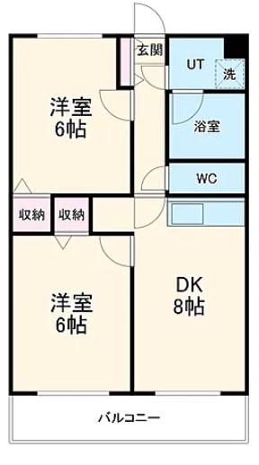 グランシャリオ(1SDK/1階)の間取り写真