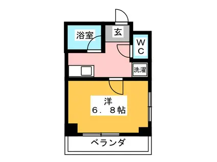 LA-BELLEVIE II(1K/2階)の間取り写真