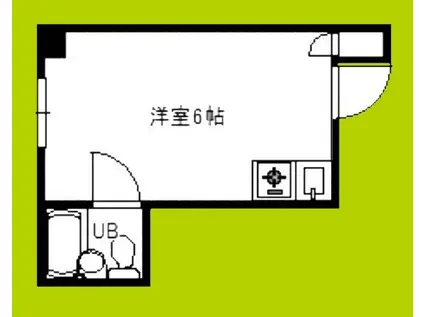 堀江グリーンハイツ(ワンルーム/5階)の間取り写真