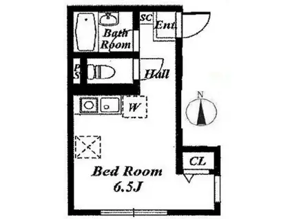 ファーストホーム森下(1K/2階)の間取り写真