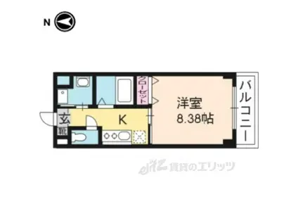 PINE館1(1K/3階)の間取り写真