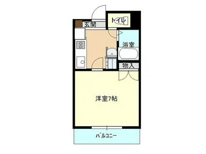 アキツ・ワン(1K/1階)の間取り写真