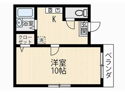 シナモンハウス(1DK/1階)の間取り写真