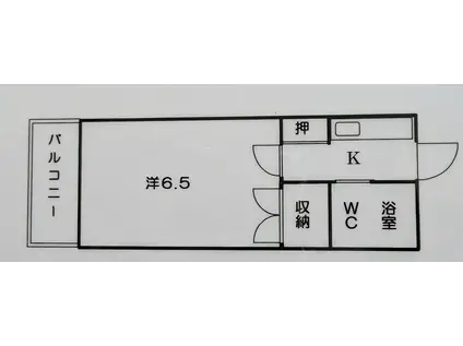 フラワーコート月出(1K/4階)の間取り写真