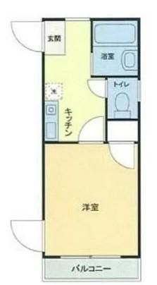 エヴェナール目白(1K/4階)の間取り写真