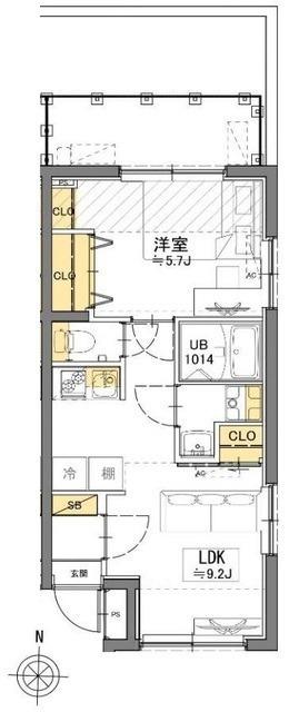 TASUKI RICHESSE SHIN-NAKANO(2LDK/2階)の間取り写真