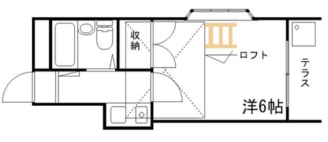 エージ―コート(1K/2階)の間取り写真