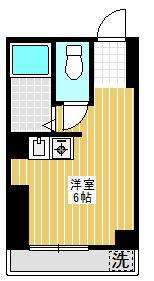 ミキハウス(ワンルーム/2階)の間取り写真