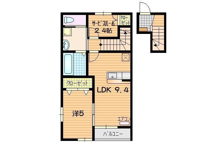 ルシオール(1SLDK/2階)の間取り写真