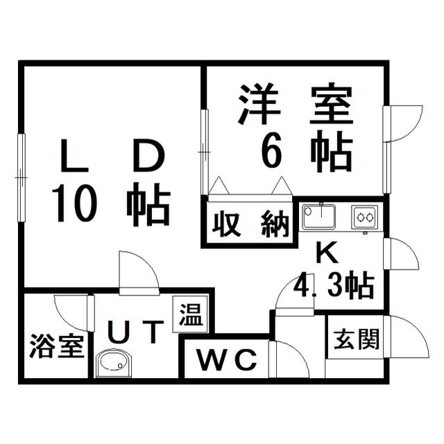 LUMINA(1LDK/2階)の間取り写真