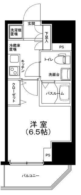 ルフレプレミアム川崎(1K/5階)の間取り写真