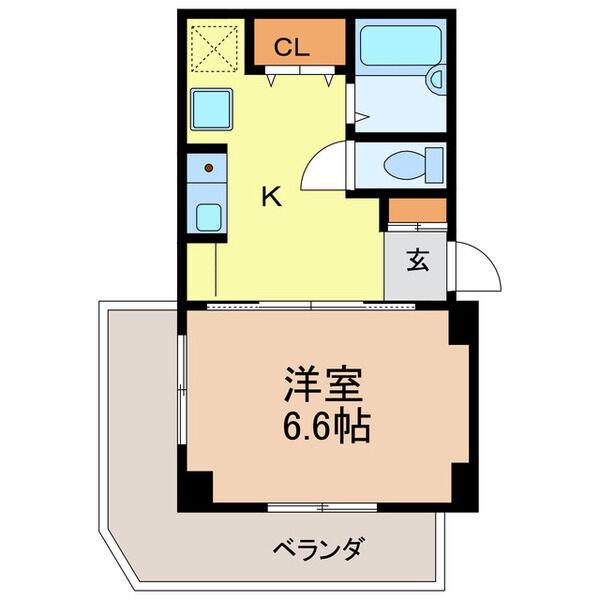 VILLAGE CHIYODA(1K/6階)の間取り写真